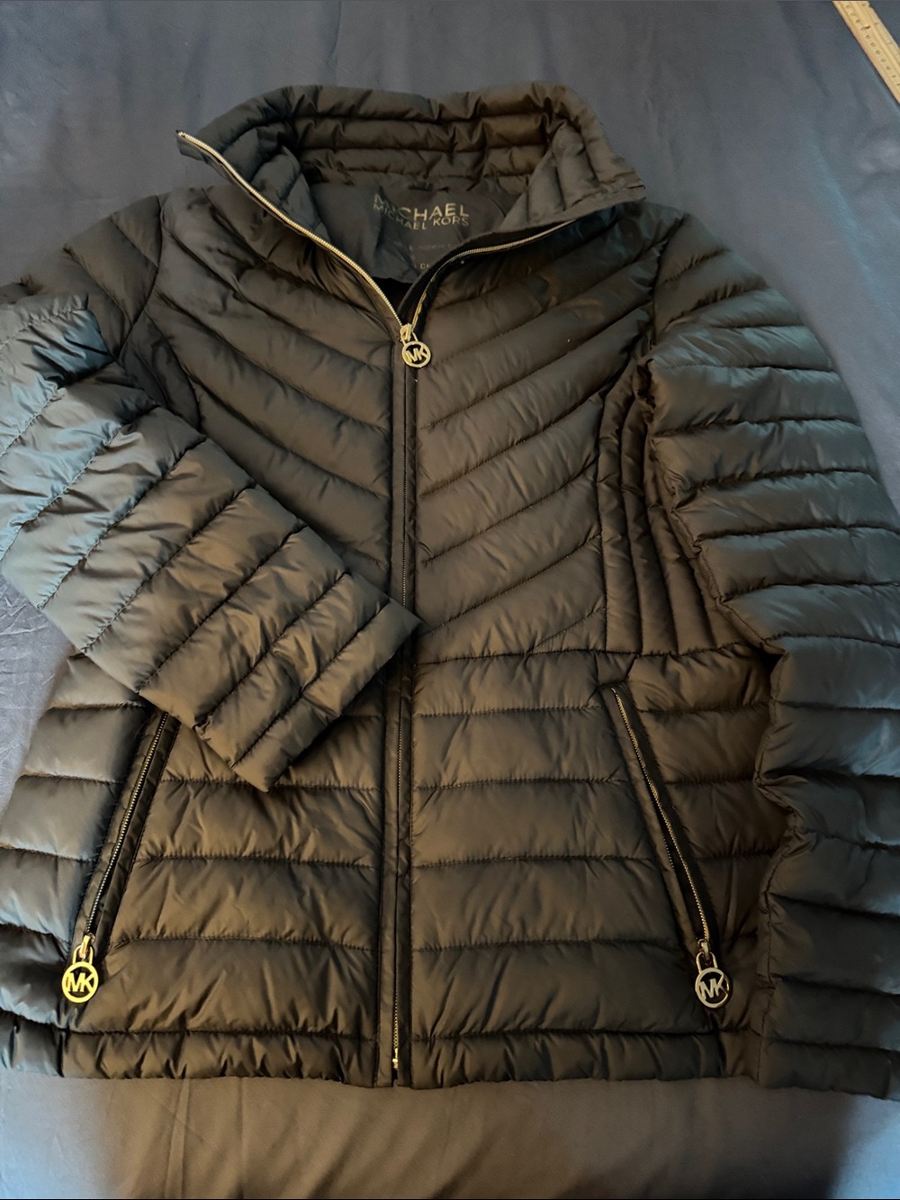 Michael Kors Women's Gray Packable Puffer Jacket Small